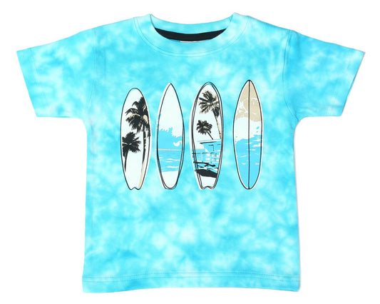 Turq Tie Dye Surf Boards Tee