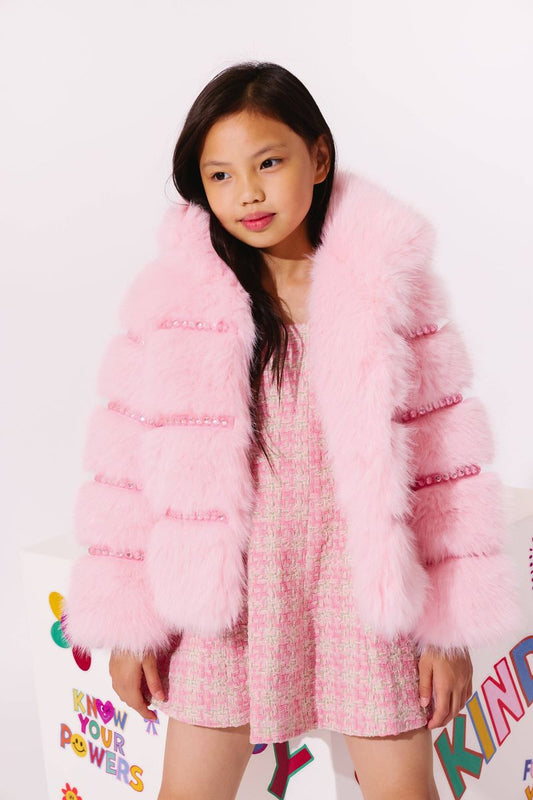 Cotton Candy Gem Faux Fur