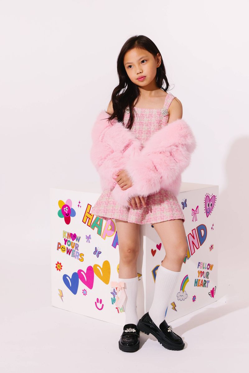 Cotton Candy Gem Faux Fur