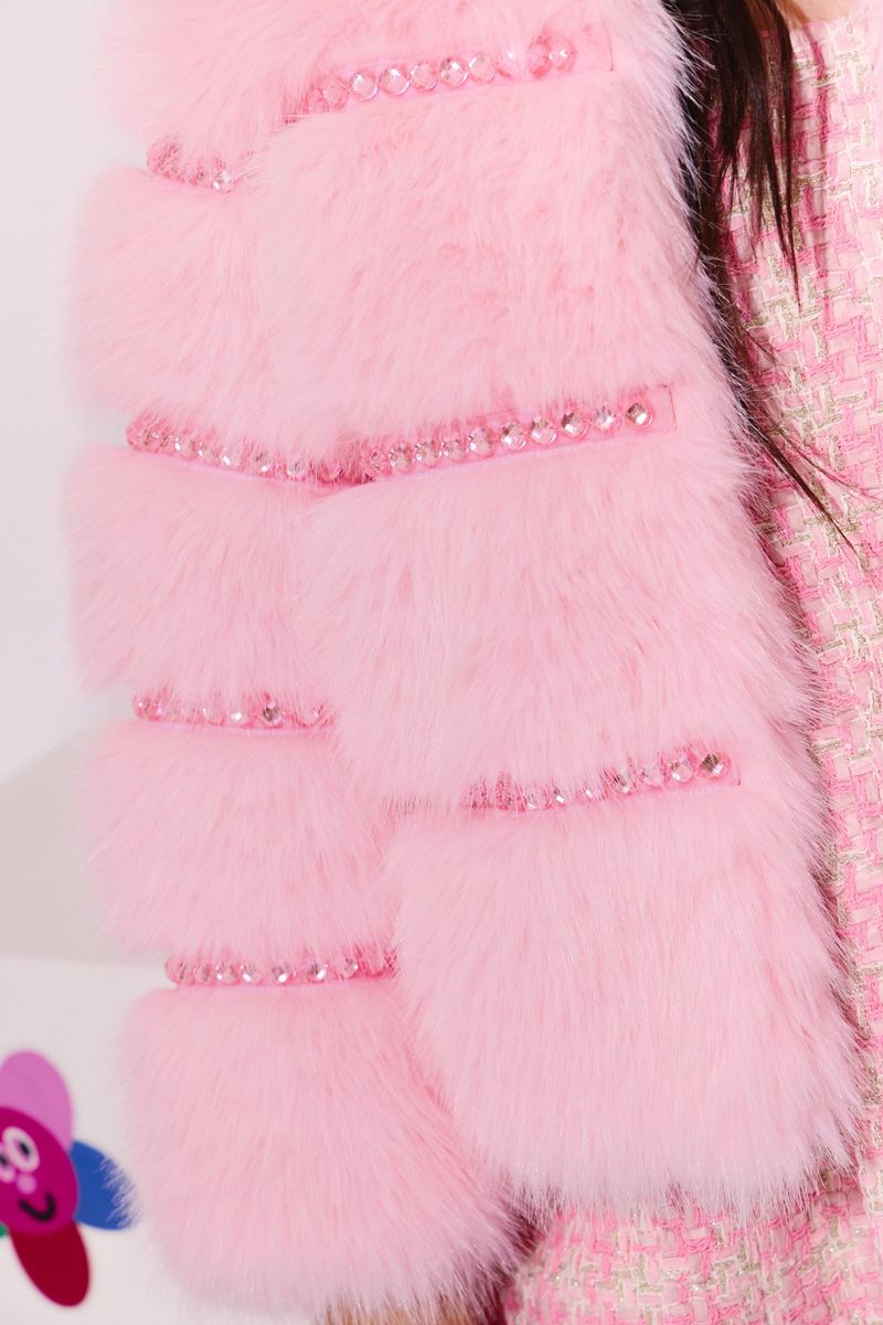Cotton Candy Gem Faux Fur