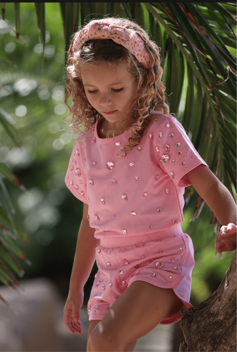 Pinky Gems Short Set