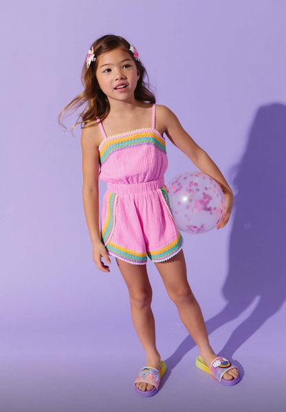 Pink Rainbow Summer Romper