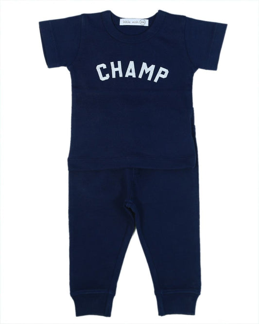 Navy Champ Tee + Jogger Enzyme Set