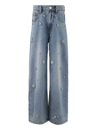 Crystal Flower Jeans