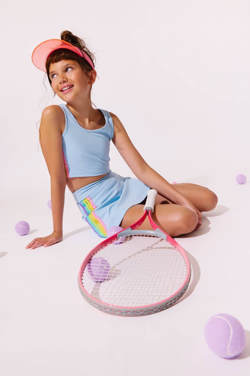 Blue Rainbow Sherbet Sequin Tennis Set