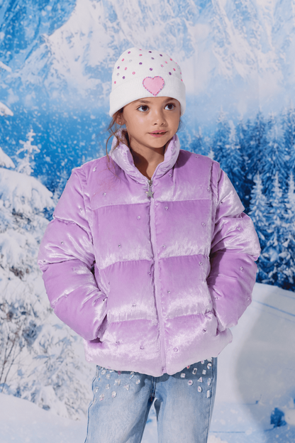 Soft Lavender Gem Convertible Puffer