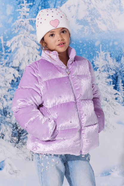 Soft Lavender Gem Convertible Puffer