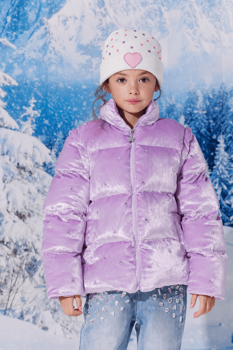 Soft Lavender Gem Convertible Puffer