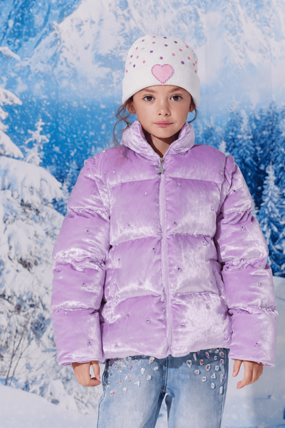 Soft Lavender Gem Convertible Puffer