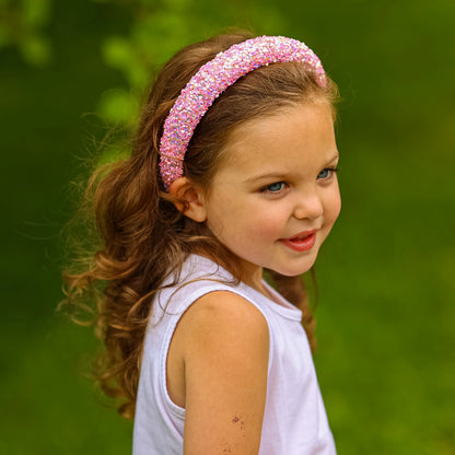 Chunky Sequin Pink Headband