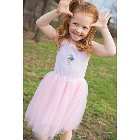 Strappy Tulle Dress with Sequin Ice Cream