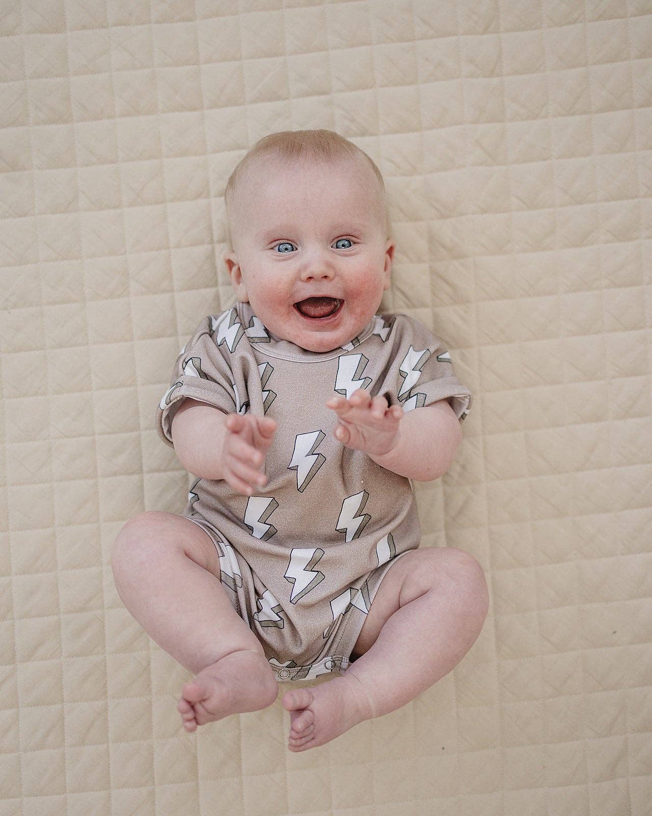 Electric Beige Shortie Romper
