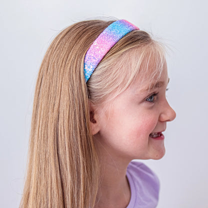 Multi Glitter Tapered Headband