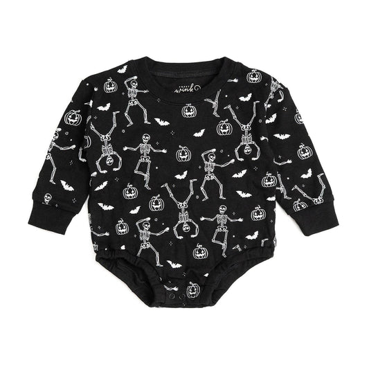 Glow In The Dark Silly Skelly Long Sleeve Romper
