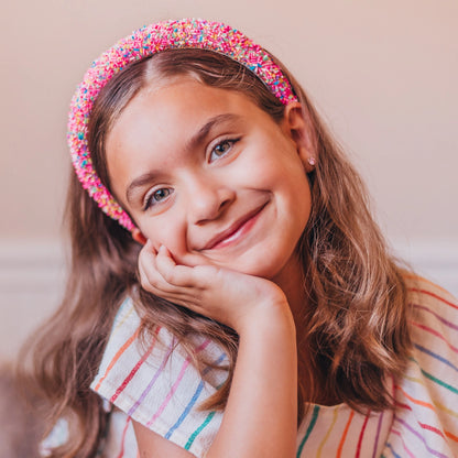 Hot Pink Sprinkles Headband
