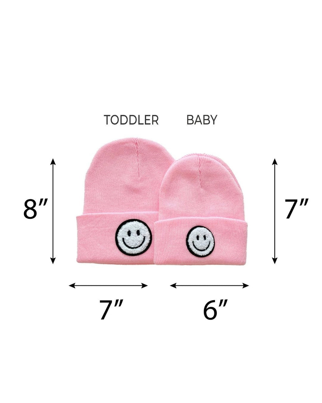 Smiley Beanie in Pink