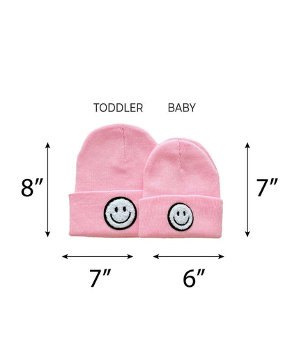Smiley Beanie in Pink