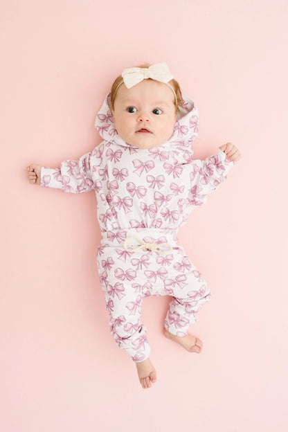 Pretty in Pink Hoodie Romper Set