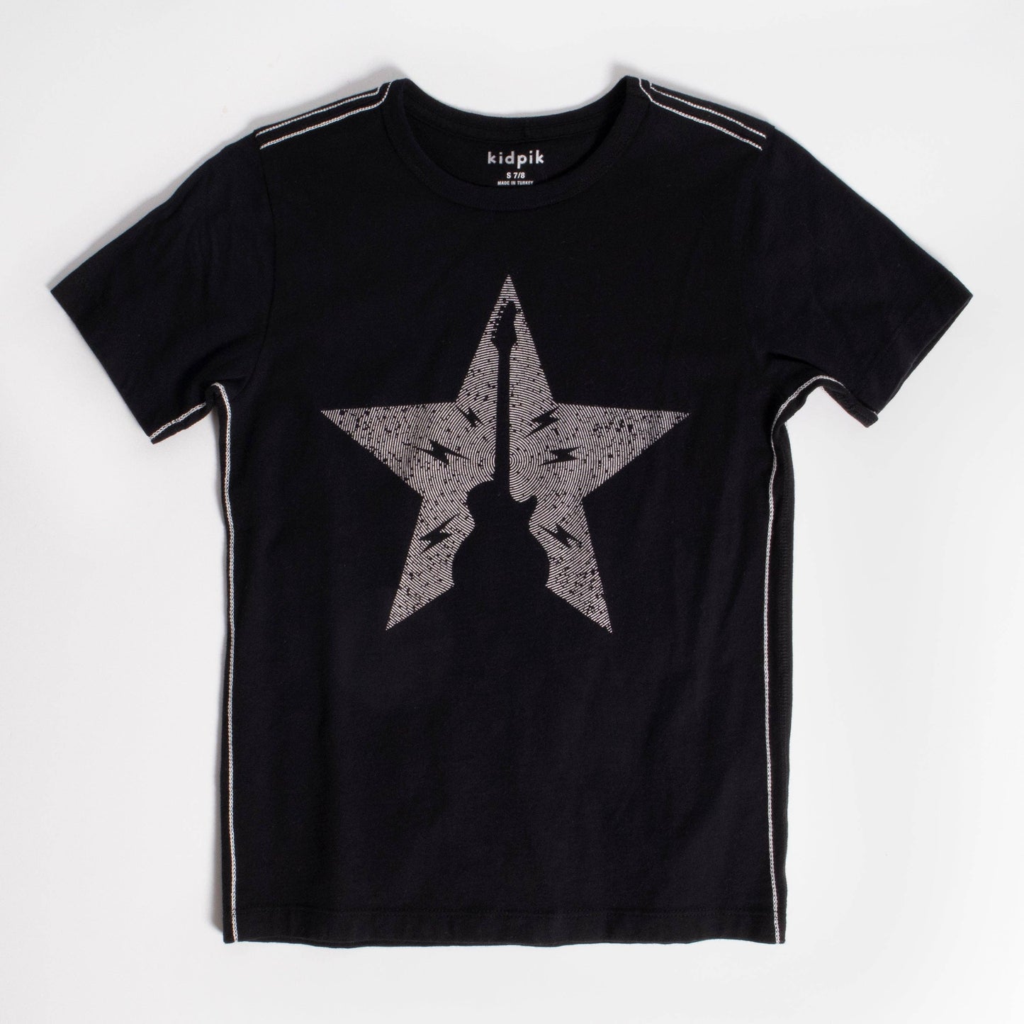 Vinyl Guitar Contrast Stitch Tee