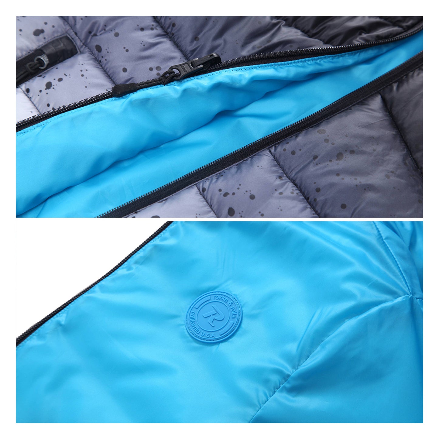 Dark Grey Space Reversible Light Puffer Coat