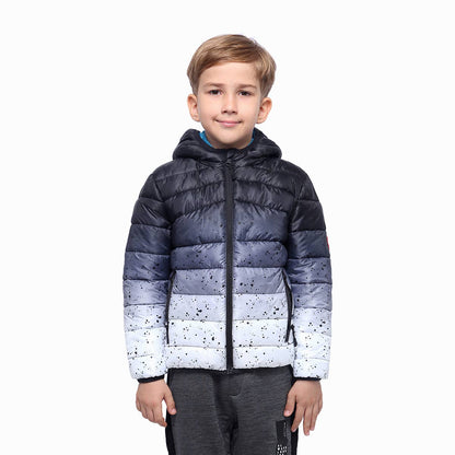 Dark Grey Space Reversible Light Puffer Coat
