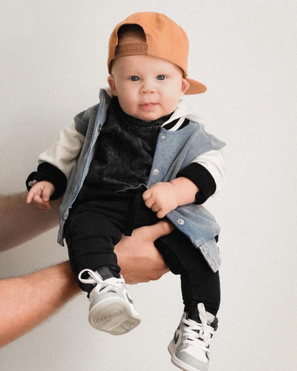 Hooded Varsity Bomber Baby Jacket