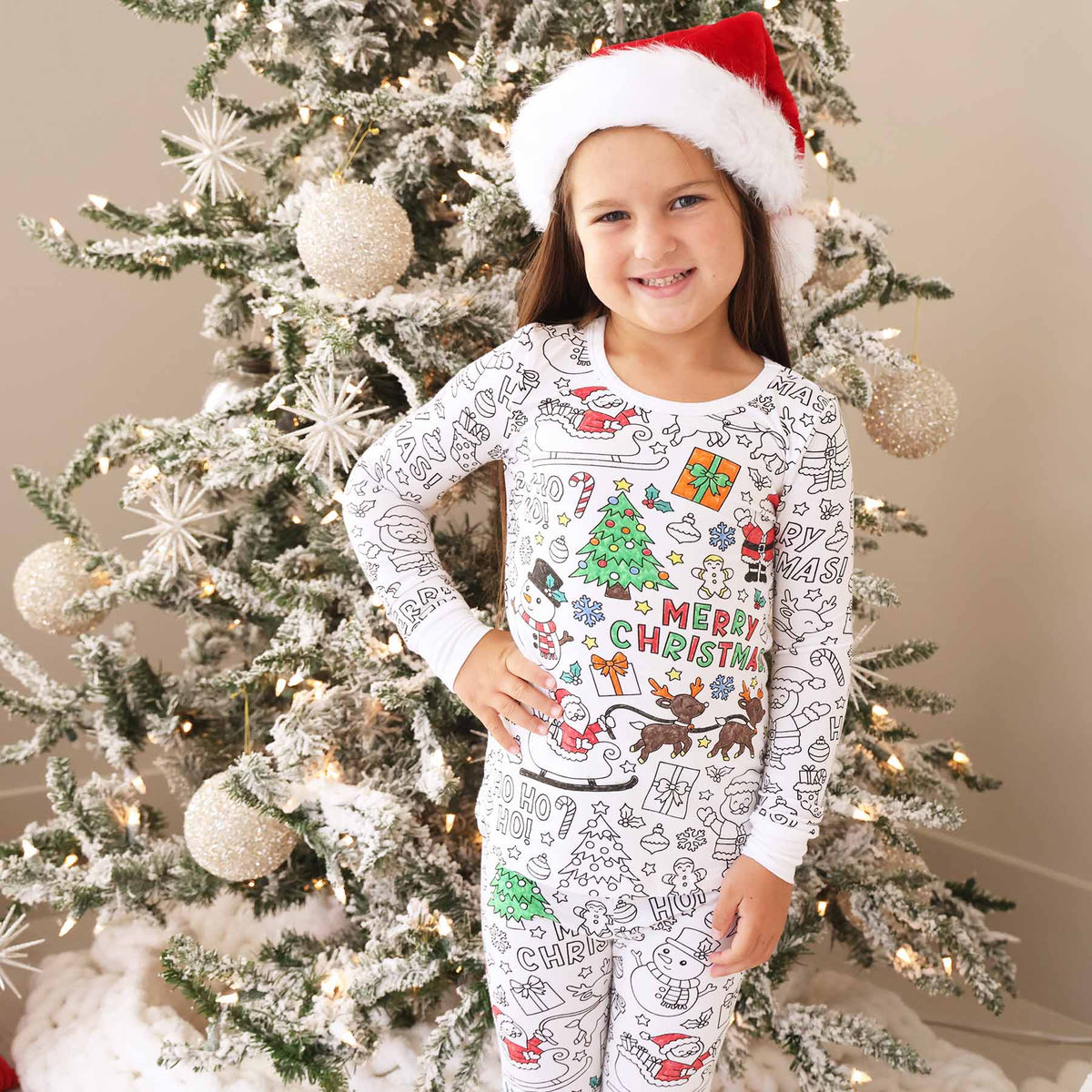 Christmas Colorable Pajama Set