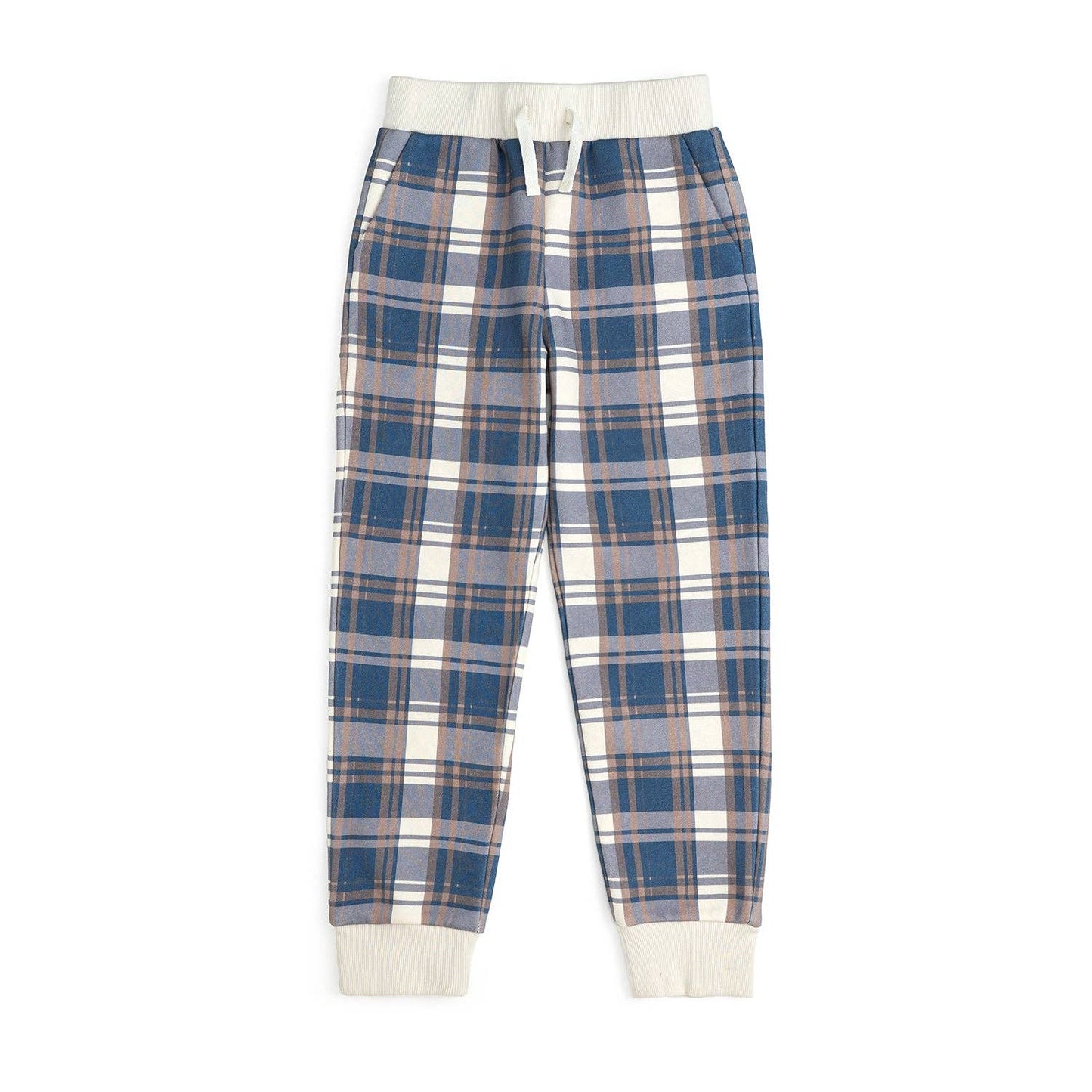 Navy Plaid Jogger