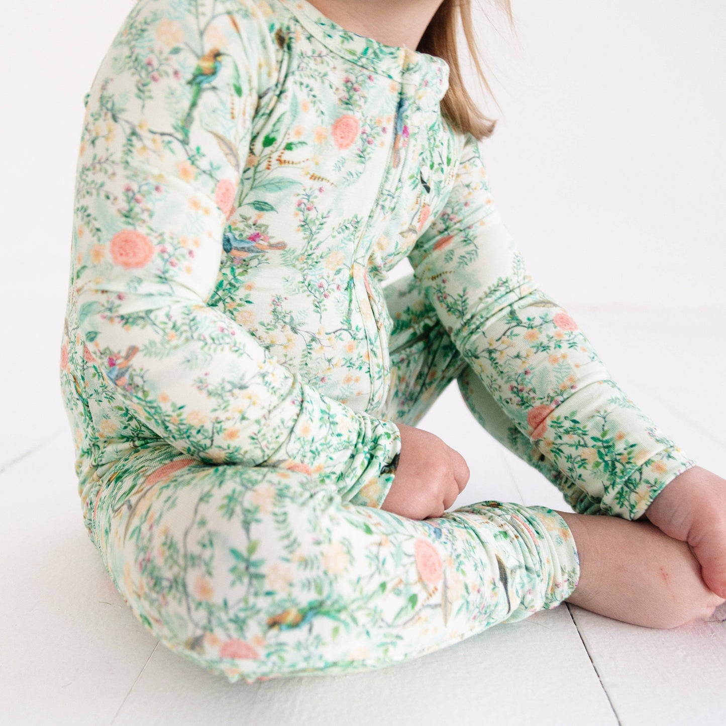 Sage Blossom Bamboo Onesie