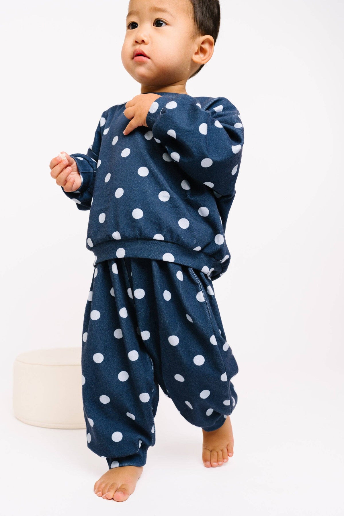 Navy Polka Dot Set