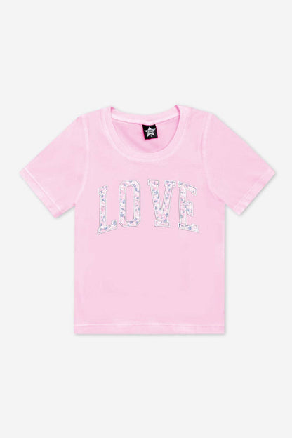 Pink Rose Love S/S Fitted Tee