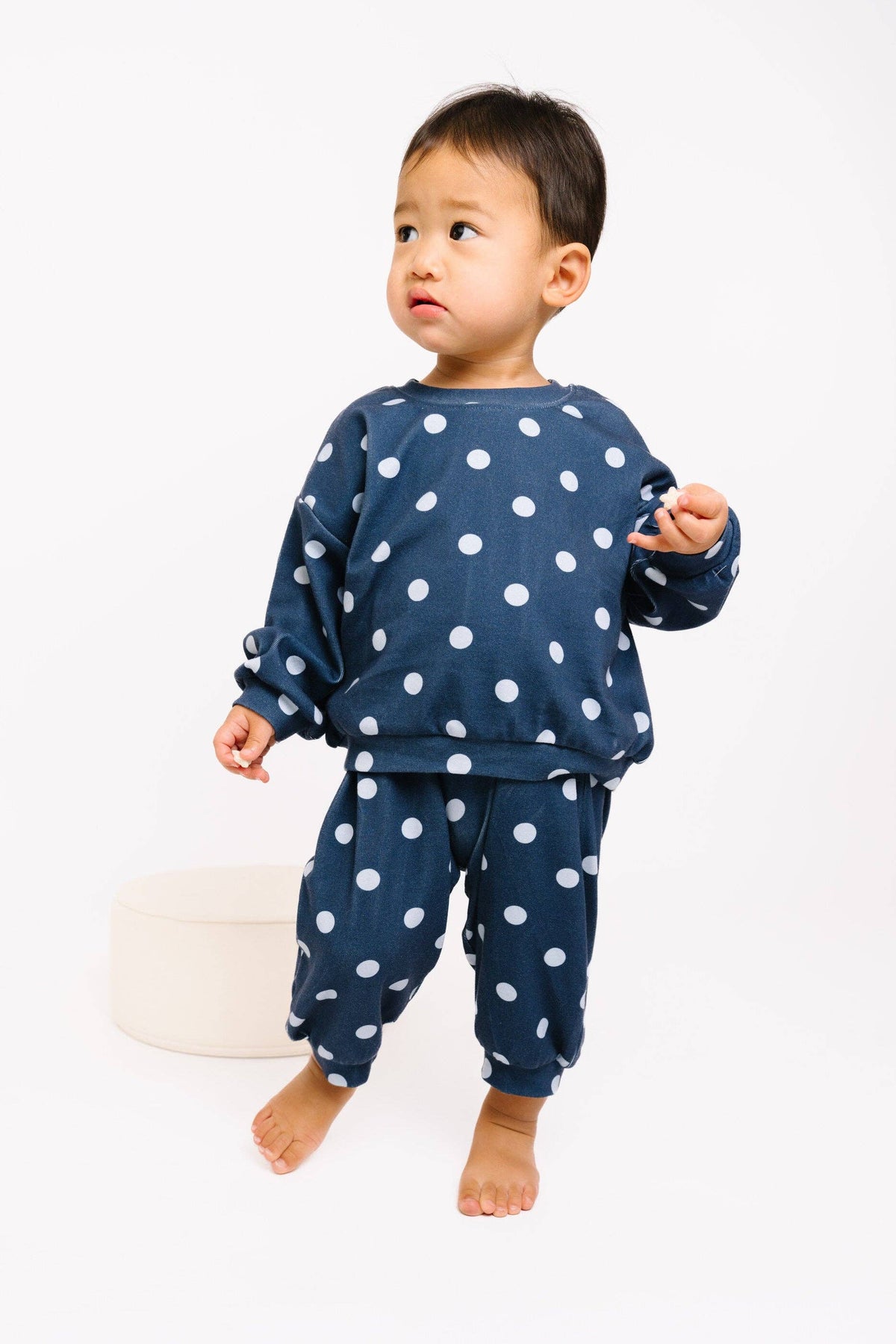 Navy Polka Dot Set