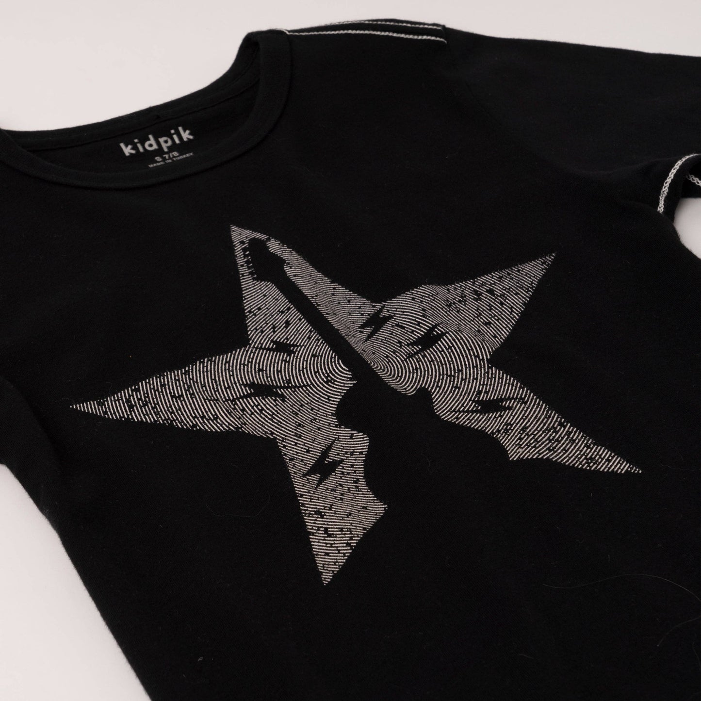 Vinyl Guitar Contrast Stitch Tee