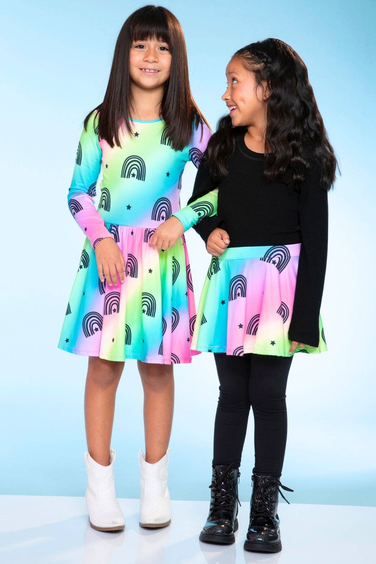 Rainbow Star Simply Soft Long Sleeve Be Happy Dress