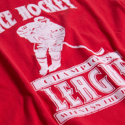 Hockey League Oversized Red Tee