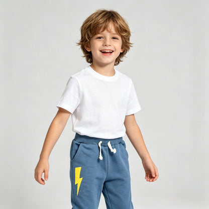 Blue Lightning Bolt Knit Jogger Set