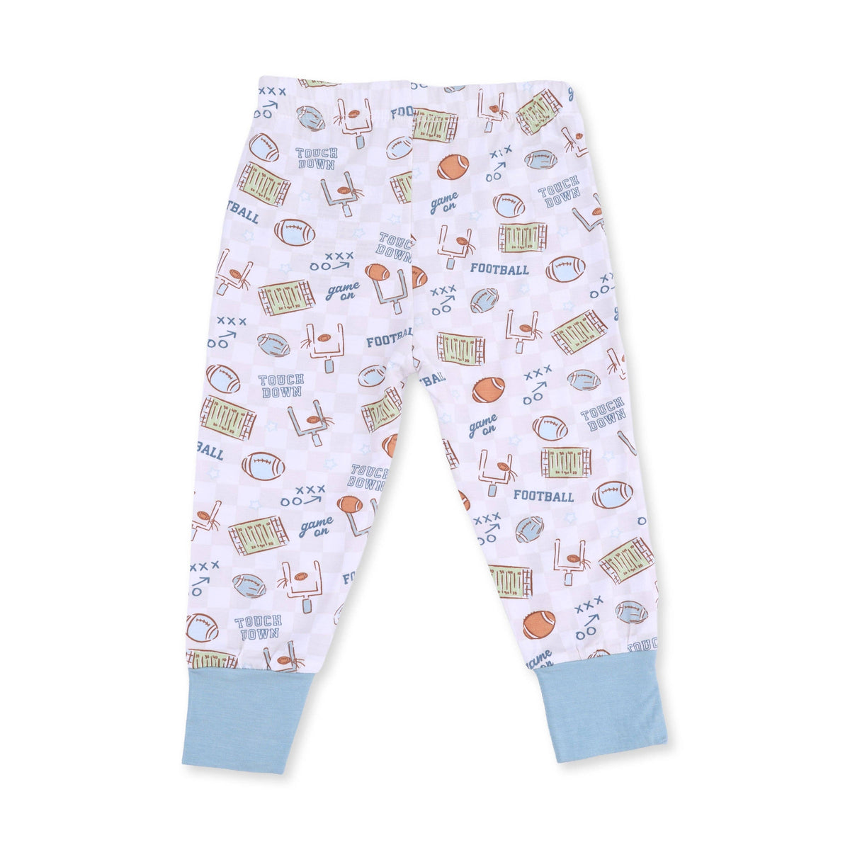 Football Check Bamboo Pajama Set