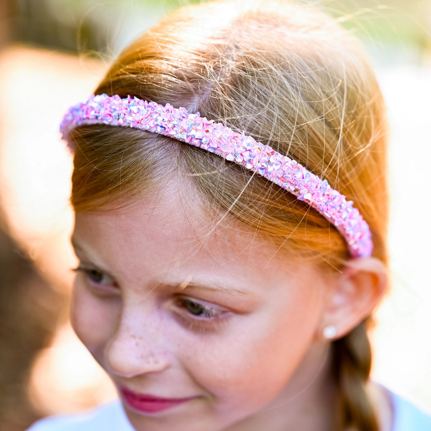 Pink Sequin Thin Headband