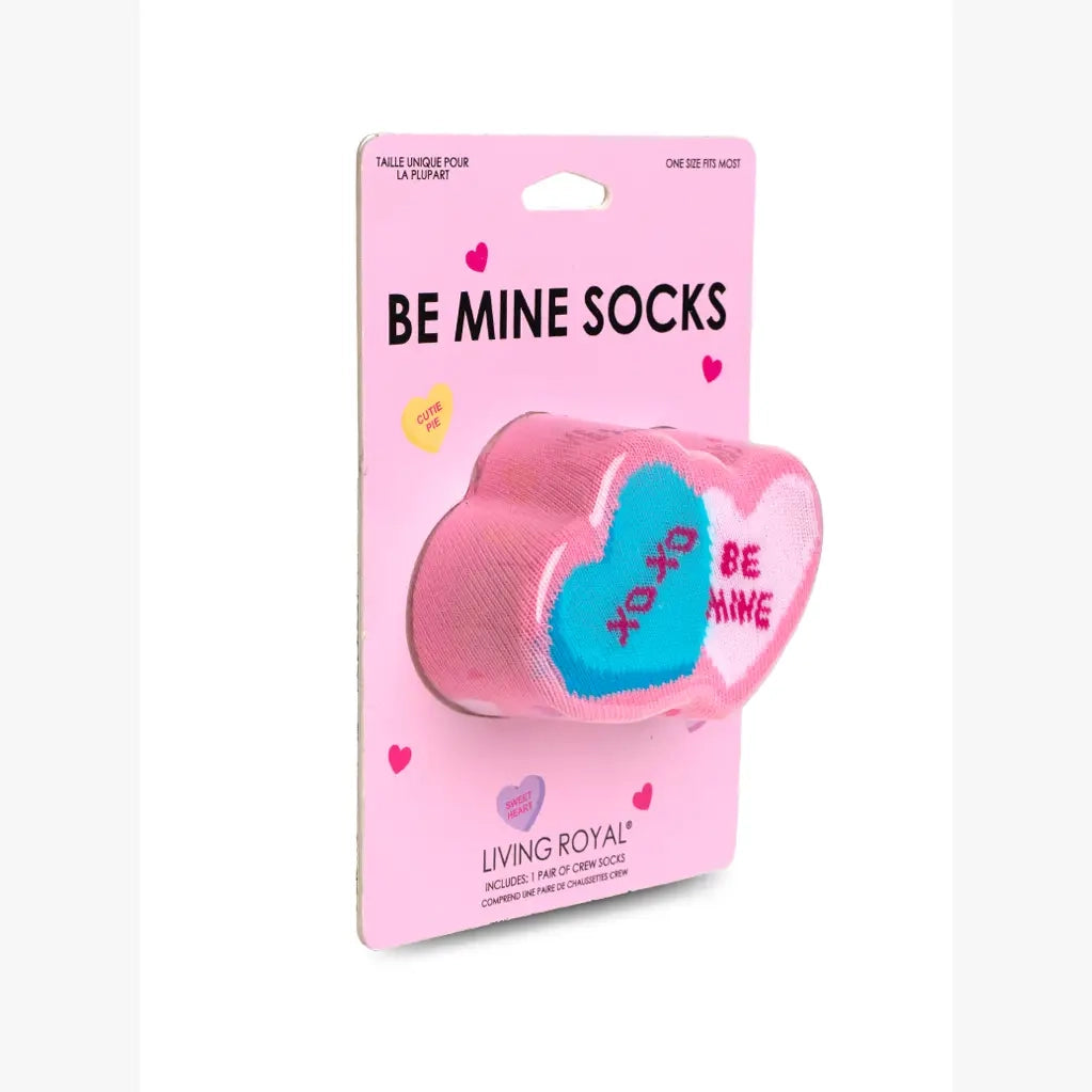 Be Mine Candy Hearts Adult 3D Socks
