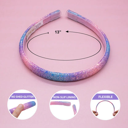 Multi Glitter Thin Headband
