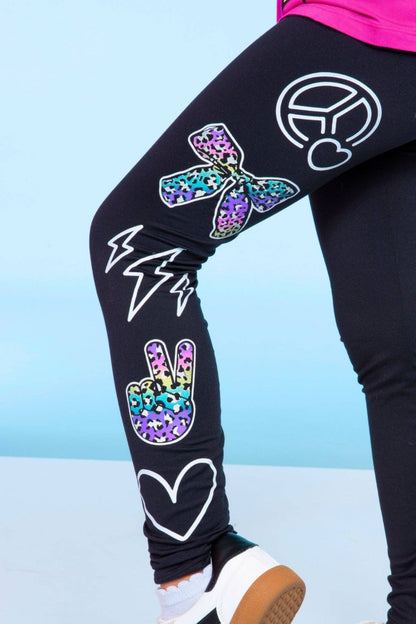 Black Peace Elements Simply Soft Luxe Mid-Rise Long Legging