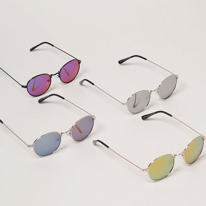 Mirrored Lens Aviator Sunglasses