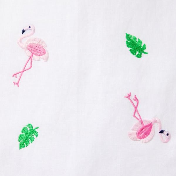 Janie and Jack Embroidered Flamingo Dress