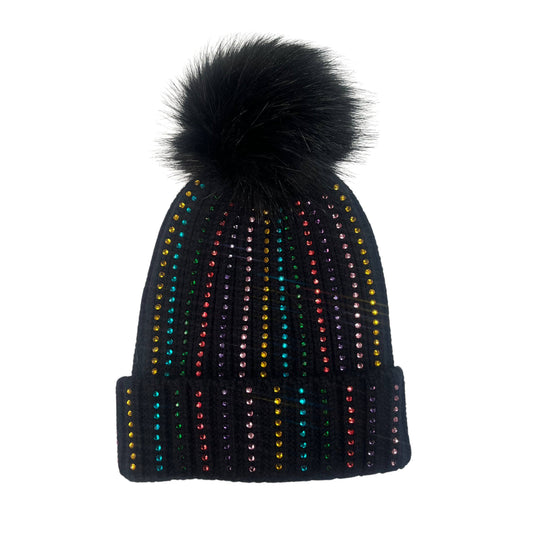 Rainbow Gem Knit Beanie
