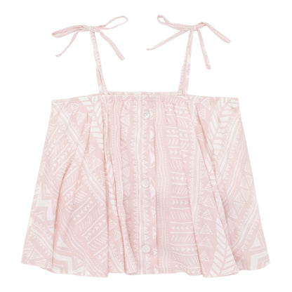 Batik Print Peach Flyaway Cami