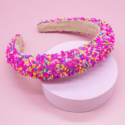 Hot Pink Sprinkles Headband