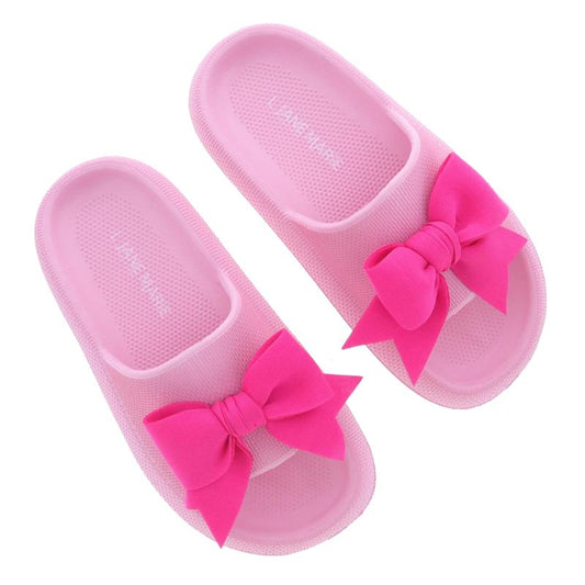 Pink Bow Slide Sandals