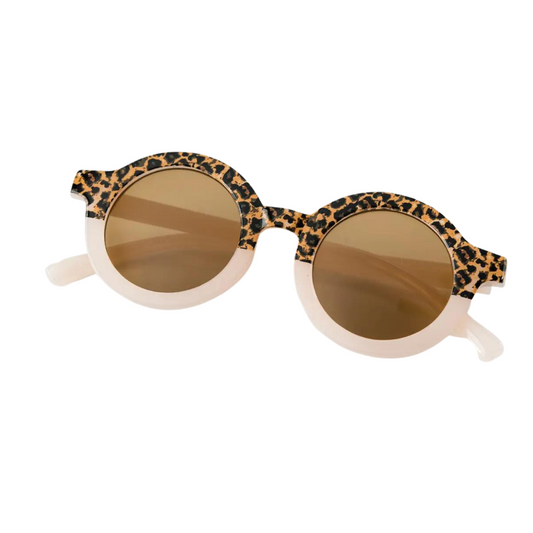 Pink Cheetah Retro Sunglasses