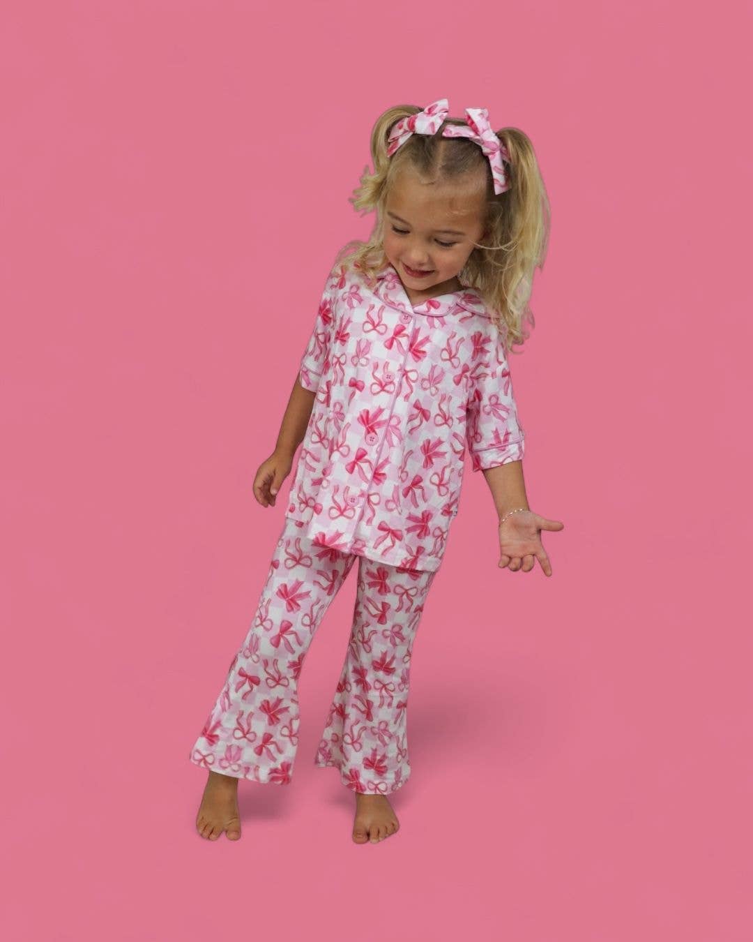 Bow Checkered Charm Dream Flare Set