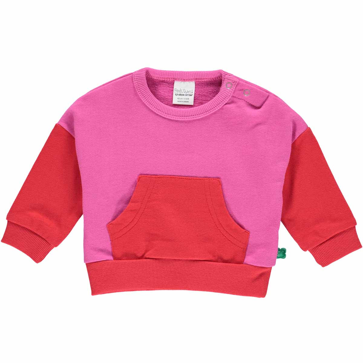 Fuchsia Color Block Sweatshirt
